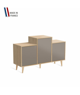 Meuble de rangement GRAND EX AEQUO - Chêne Clair - Sienne - 127,4x74,5cm