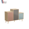 Meuble de rangement GRAND PODIUM - Chêne Clair - Abricot - Cubanite - Curacao - 127,4x88,5cm