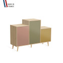 Meuble de rangement GRAND PODIUM - Chêne Clair - Abricot - Olive - Curry - 127,4x88,5cm