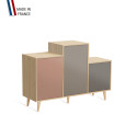 Meuble de rangement GRAND PODIUM - Chêne Clair - Abricot - Sienne - Cubanite - 127,4x88,5cm