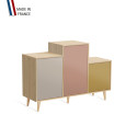 Meuble de rangement GRAND PODIUM - Chêne Clair - Cachemire - Abricot - Curry - 127,4x88,5cm