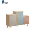 Meuble de rangement GRAND PODIUM - Chêne Clair - Cachemire - Curacao - Abricot - 127,4x88,5cm
