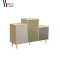 Meuble de rangement GRAND PODIUM - Chêne Clair - Cachemire - Olive - Cubanite - 127,4x88,5cm