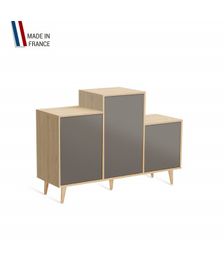 Meuble de rangement GRAND PODIUM - Chêne Clair - Cubanite - 127,4x88,5cm