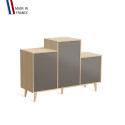 Meuble de rangement GRAND PODIUM - Chêne Clair - Cubanite - 127,4x88,5cm