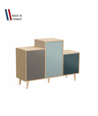 Meuble de rangement GRAND PODIUM - Chêne Clair - Cubanite - Curacao - Tropical - 127,4x88,5cm