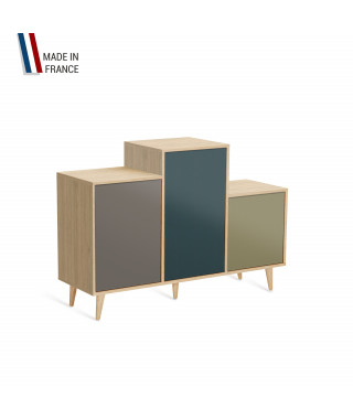 Meuble de rangement GRAND PODIUM - Chêne Clair - Cubanite - Tropical - Olive - 127,4x88,5cm