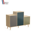 Meuble de rangement GRAND PODIUM - Chêne Clair - Cubanite - Tropical - Olive - 127,4x88,5cm