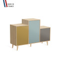 Meuble de rangement GRAND PODIUM - Chêne Clair - Curry - Curacao - Cubanite - 127,4x88,5cm