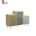 Meuble de rangement GRAND PODIUM - Chêne Clair - Olive - Cubanite - Curacao - 127,4x88,5cm