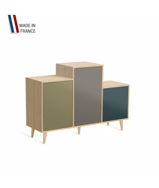 Meuble de rangement GRAND PODIUM - Chêne Clair - Olive - Cubanite - Tropical - 127,4x88,5cm