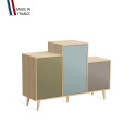 Meuble de rangement GRAND PODIUM - Chêne Clair - Olive - Curacao - Sienne - 127,4x88,5cm