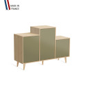 Meuble de rangement GRAND PODIUM - Chêne Clair - Olive - 127,4x88,5cm