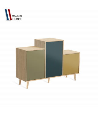 Meuble de rangement GRAND PODIUM - Chêne Clair - Olive - Tropical - Curry - 127,4x88,5cm