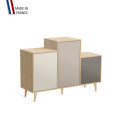 Meuble de rangement GRAND PODIUM - Chêne Clair - Porcelaine - Cachemire - Cubanite - 127,4x88,5cm