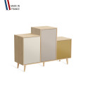 Meuble de rangement GRAND PODIUM - Chêne Clair - Porcelaine - Cachemire - Curry - 127,4x88,5cm