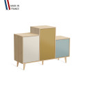 Meuble de rangement GRAND PODIUM - Chêne Clair - Porcelaine - Curry - Curacao - 127,4x88,5cm