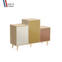 Meuble de rangement GRAND PODIUM - Chêne Clair -Porcelaine - Curry - Terracotta - 127,4x88,5cm