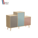 Meuble de rangement GRAND PODIUM - Chêne Clair - Sienne - Curacao - Abricot - 127,4x88,5cm