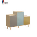 Meuble de rangement GRAND PODIUM - Chêne Clair - Sienne - Curacao - Curry - 127,4x88,5cm