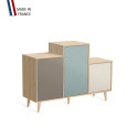 Meuble de rangement GRAND PODIUM - Chêne Clair - Sienne - Curacao - Porcelaine - 127,4x88,5cm