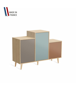 Meuble de rangement GRAND PODIUM - Chêne Clair - Sienne - Curacao - Terracotta - 127,4x88,5cm