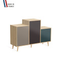 Meuble de rangement GRAND PODIUM - Chêne Clair - Sienne - Graphite - Tropical - 127,4x88,5cm