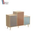 Meuble de rangement GRAND PODIUM - Chêne Clair - Sienne - Terracotta - Curacao - 127,4x88,5cm