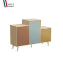 Meuble de rangement GRAND PODIUM - Chêne Clair - Terracotta - Curacao - Curry - 127,4x88,5cm