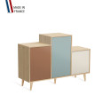 Meuble de rangement GRAND PODIUM - Chêne Clair - Terracotta - Curaçao - Porcelaine - 127,4x88,5cm