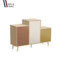 Meuble de rangement GRAND PODIUM - Chêne Clair - Terracotta - Porcelaine - Curry - 127,4x88,5cm