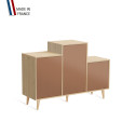 Meuble de rangement GRAND PODIUM - Chêne Clair - Terracotta - 127,4x88,5cm