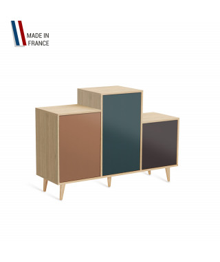 Meuble de rangement GRAND PODIUM - Chêne Clair - Terracotta - Tropical - Graphite - 127,4x88,5cm
