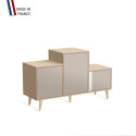Meuble de rangement PODIUM - Chêne Clair - Cachemire - - 127,5x74,5cm