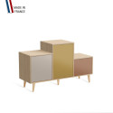 Meuble de rangement PODIUM - Chêne Clair -  Cachemire - Curry - Terracotta - 127,5x74,5cm