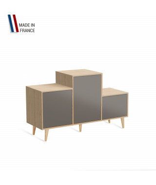 Meuble de rangement PODIUM - Chêne Clair - Cubanite - - 127,5x74,5cm