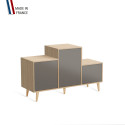 Meuble de rangement PODIUM - Chêne Clair - Cubanite - - 127,5x74,5cm