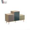 Meuble de rangement PODIUM - Chêne Clair -  Cubanite - Tropical - Olive - 127,5x74,5cm