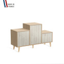 Meuble de rangement PODIUM - Chêne Clair - Pin Cap Ferret - - 127,5x74,5cm