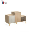 Meuble de rangement PODIUM - Chêne Clair -  Pin Cap Ferret - Chêne Clair - Chêne Vintage - 127,5x74,5cm