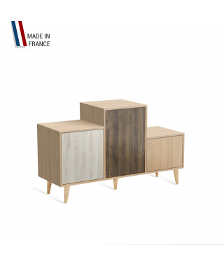 Meuble de rangement PODIUM - Chêne Clair -  Pin Cap Ferret - Chêne Vintage - Chêne Clair - 127,5x74,5cm