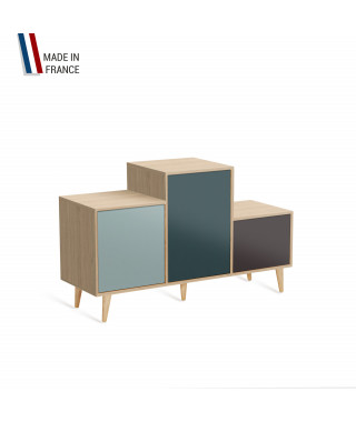 Meuble de rangement PODIUM - Chêne Clair - Curaçao - - 127,5x74,5cm