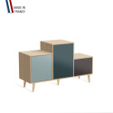 Meuble de rangement PODIUM - Chêne Clair - Curaçao - - 127,5x74,5cm