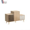 Meuble de rangement PODIUM - Chêne Clair -  Chêne Vintage - Pin Cap Ferret - Chêne Clair - 127,5x74,5cm