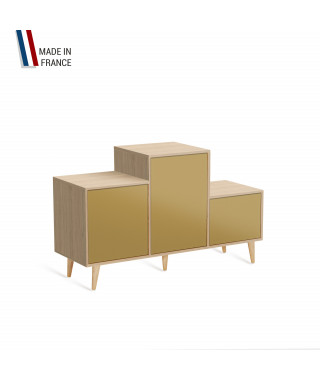Meuble de rangement PODIUM - Chêne Clair - Curry - - 127,5x74,5cm