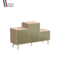 Meuble de rangement PODIUM - Chêne Clair - Olive - - 127,5x74,5cm