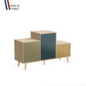 Meuble de rangement PODIUM - Chêne Clair -  Olive - Tropical - Curry - 127,5x74,5cm