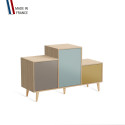 Meuble de rangement PODIUM - Chêne Clair -  Sienne - Curacao - Curry - 127,5x74,5cm
