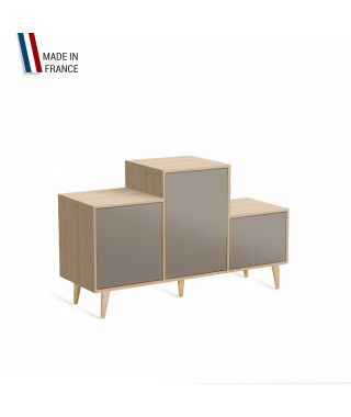 Meuble de rangement PODIUM - Chêne Clair - Sienne - - 127,5x74,5cm