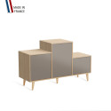 Meuble de rangement PODIUM - Chêne Clair - Sienne - - 127,5x74,5cm